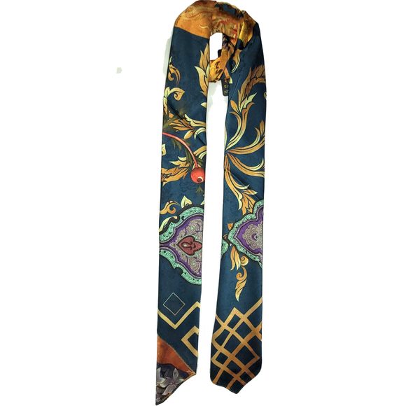 NWT Double Sided Silk Scarf 53"x53" Large Square Shawl Wrap XiangYunShal 22751 - Picture 8 of 16